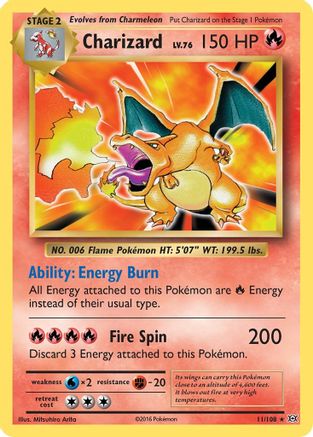Charizard 011  - Reverse Holofoil XY  Evolutions - Holo Rare
