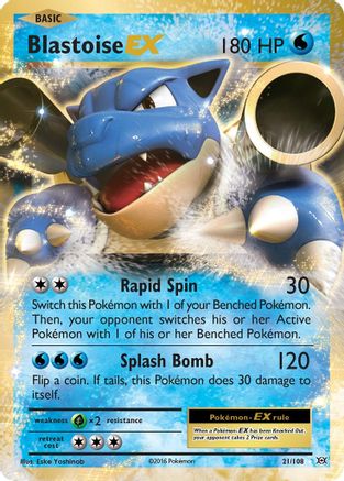 Blastoise EX 021  - Holofoil XY  Evolutions - Ultra Rare
