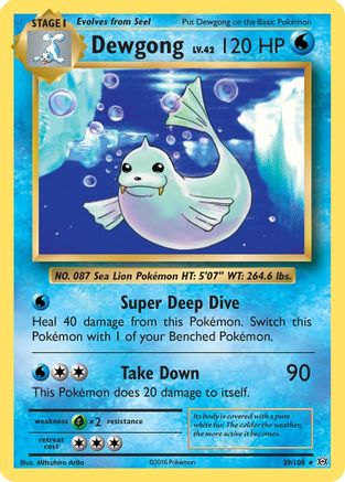 Dewgong 029  XY  Evolutions - Rare