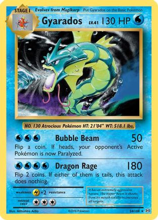 Gyarados 034  - Holofoil XY  Evolutions - Holo Rare