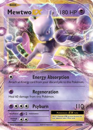Mewtwo EX 052/108  - Holofoil XY  Evolutions - Ultra Rare