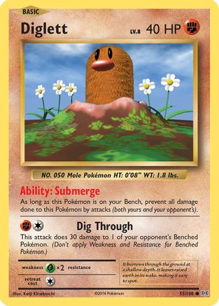 Diglett 055  XY  Evolutions - Common