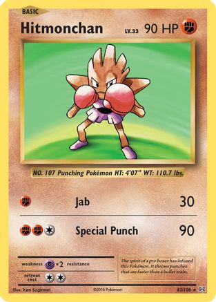 Hitmonchan 062  - Reverse Holofoil XY  Evolutions - Holo Rare
