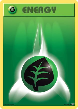 Grass Energy 091  - Reverse Holofoil XY  Evolutions - Common
