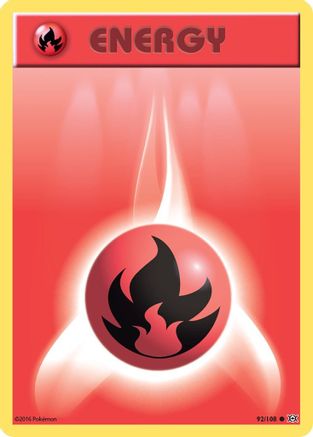 Fire Energy 092  - Reverse Holofoil XY  Evolutions - Common