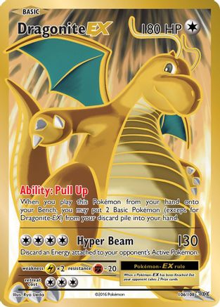 Dragonite EX (Full Art) 106  - Holofoil XY  Evolutions - Ultra Rare