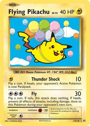 Flying Pikachu 110  XY  Evolutions - Secret Rare