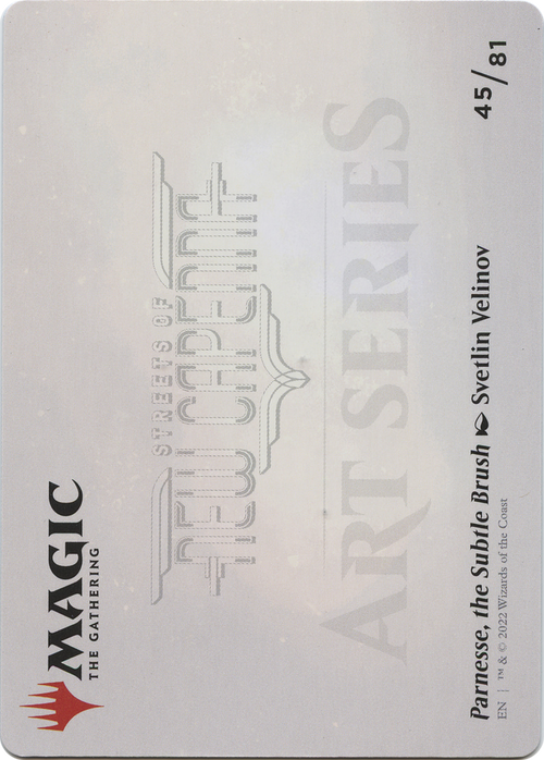 Parnesse, the Subtle Brush // Parnesse, the Subtle Brush (ASNC-045) - New Capenna Art Series (Borderless) Foil