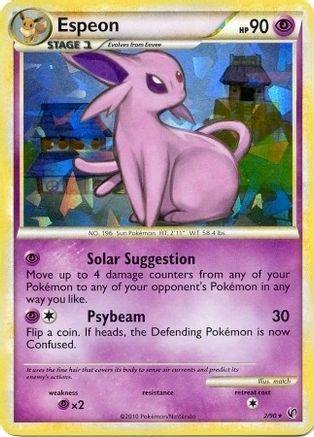 Espeon - 2/90 (HGSS Undaunted - Cracked Ice Holo)/090  - Holofoil Deck Exclusives - Holo Rare