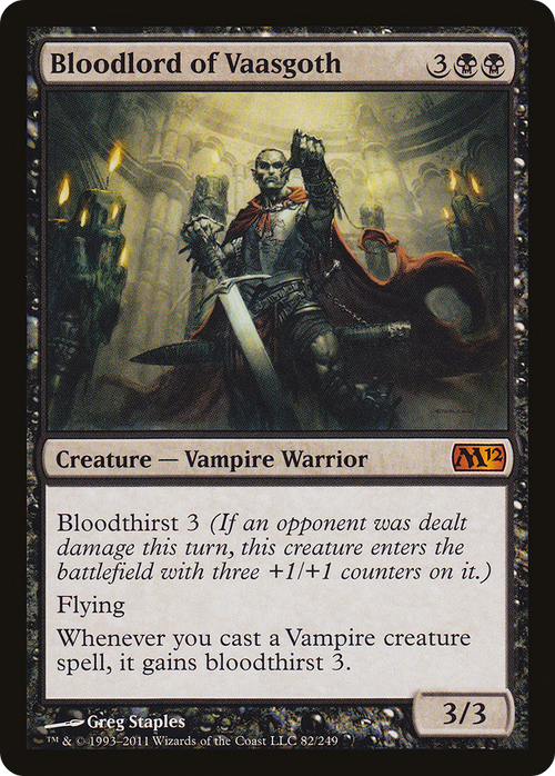 Bloodlord of Vaasgoth (M12-082) - Magic 2012 Foil