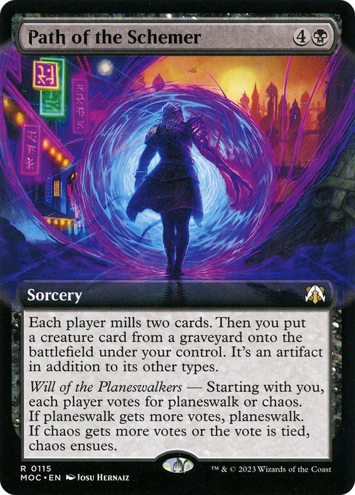 Path of the Schemer (Extended Art) (MOC-115) - March of the Machine Commander: (Extended Art)