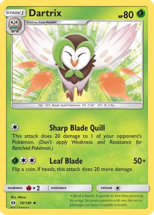 Dartrix 010  SM Base Set - Uncommon