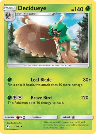 Decidueye 011  SM Base Set - Rare