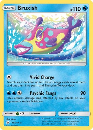 Bruxish 048  - Reverse Holofoil SM Base Set - Rare