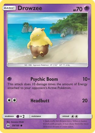 Drowzee 059  SM Base Set - Common