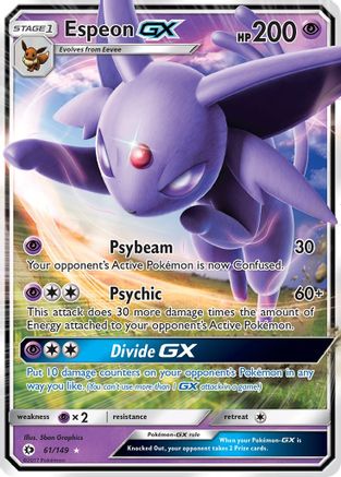Espeon GX 061  - Holofoil SM Base Set - Ultra Rare