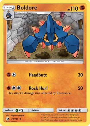Boldore 070  SM Base Set - Uncommon