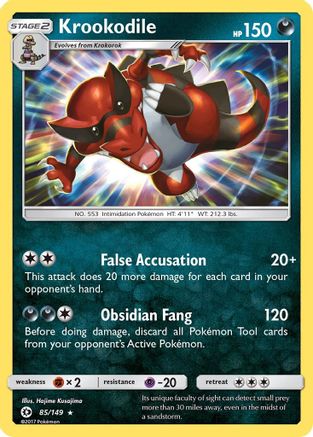 Krookodile 085/149  - Reverse Holofoil SM Base Set - Holo Rare