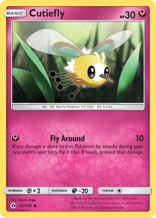Cutiefly 092  SM Base Set - Common