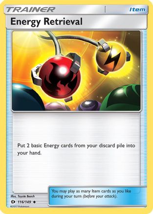 Energy Retrieval 116  SM Base Set - Uncommon