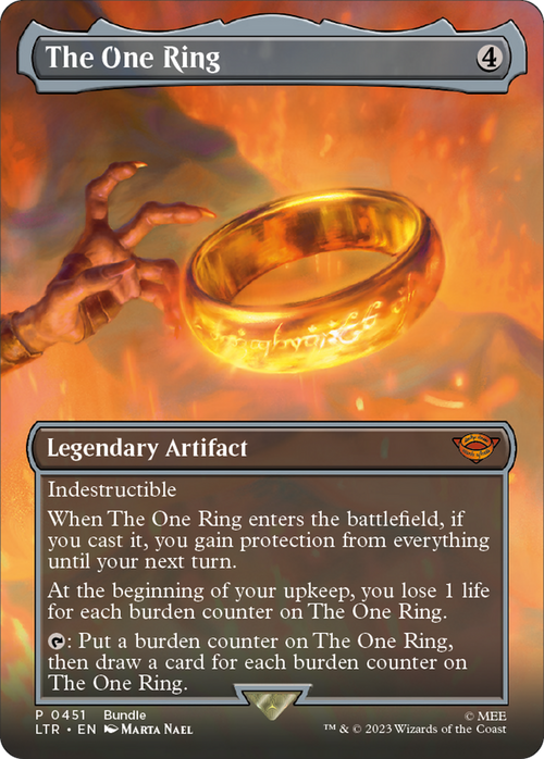 The One Ring (Borderless) (LTR Bundle) (UMP-451) - The Lord of the Rings: Tales of Middle-earth