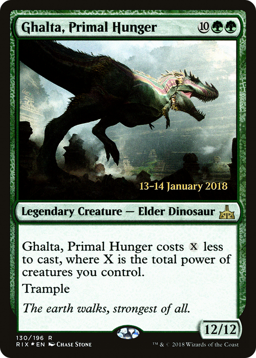 Ghalta, Primal Hunger (PRE-130S) - Rivals of Ixalan Promos Foil