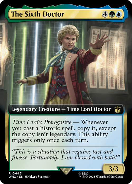 The Sixth Doctor (Extended Art) (WHO-443) - Doctor Who: (Extended Art)