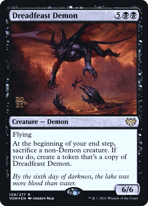 Dreadfeast Demon (PRE-108) - Innistrad: Crimson Vow Promos Foil