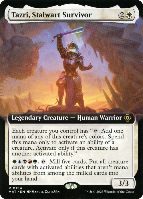 Tazri, Stalwart Survivor (Extended Art) (MAT-154) - March of the Machine: The Aftermath: (Extended Art) Foil
