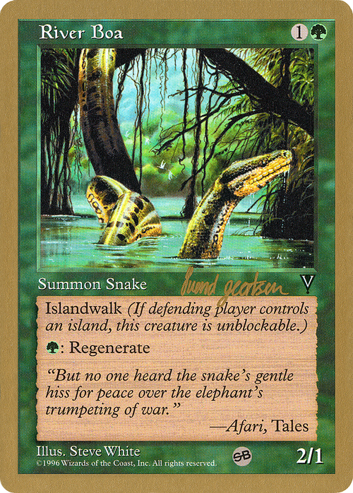 River Boa - 1997 Svend Geertsen (VIS) (SB) (WCD-) - World Championship Decks 1997