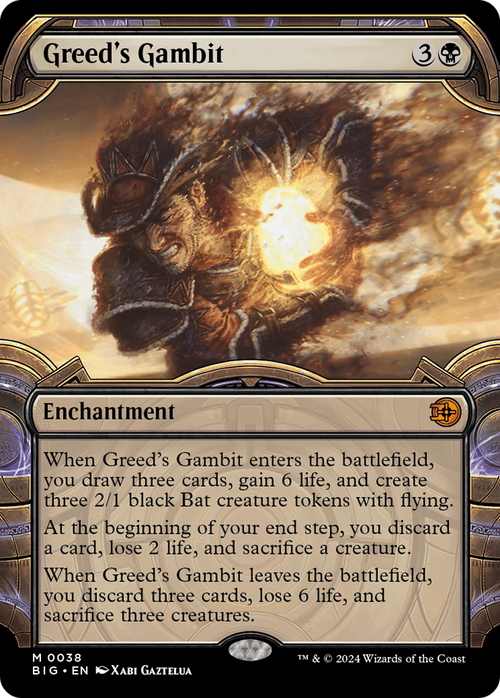 Greed's Gambit (Showcase) (BIG-038) - The Big Score: (Showcase) Foil
