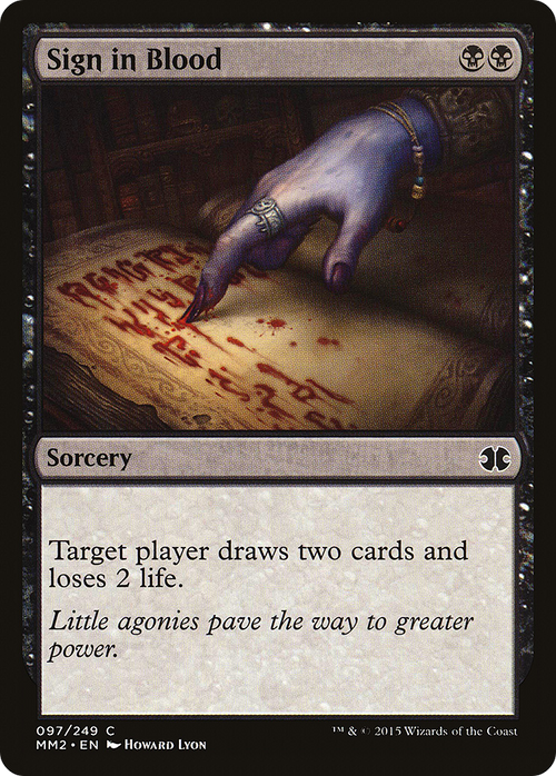 Sign in Blood (MM2-097) - Modern Masters 2015