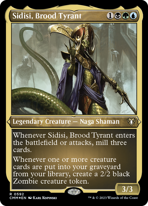 Sidisi, Brood Tyrant (Foil Etched) (CMM-592) - Commander Masters Foil