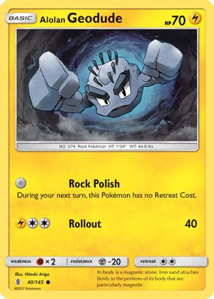 Alolan Geodude 040  SM  Guardians Rising - Common