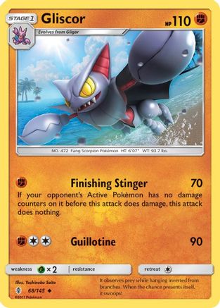 Gliscor  - Reverse Holofoil SM  Guardians Rising - Uncommon