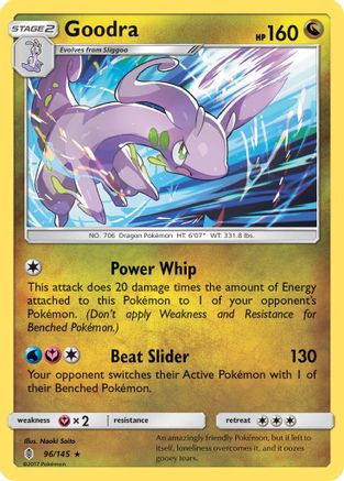 Goodra 096  - Holofoil SM  Guardians Rising - Holo Rare
