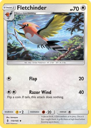 Fletchinder 110/145  SM  Guardians Rising - Uncommon