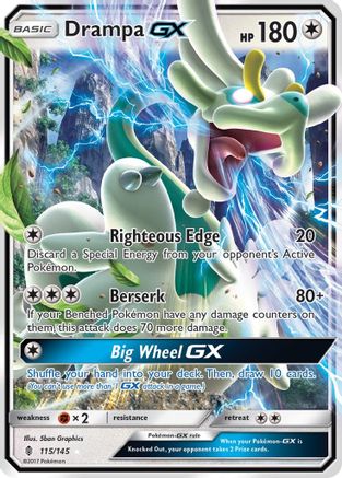 Drampa GX 115  - Holofoil SM  Guardians Rising - Ultra Rare