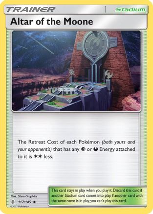 Altar of the Moone 117  - Reverse Holofoil SM  Guardians Rising - Uncommon
