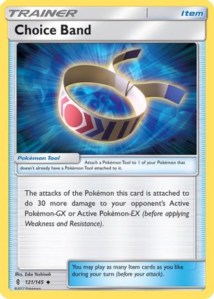 Choice Band 121  - Reverse Holofoil SM  Guardians Rising - Uncommon