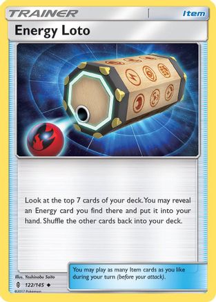 Energy Loto 122  - Reverse Holofoil SM  Guardians Rising - Uncommon