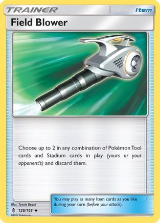 Field Blower 125  - Reverse Holofoil SM  Guardians Rising - Uncommon