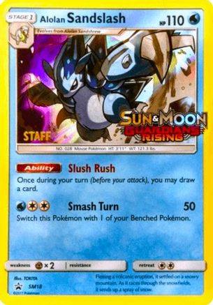 Alolan Sandslash - SM18 (Prerelease) [Staff]  - Holofoil SM Promos - Promo