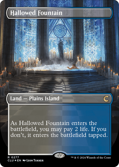 Hallowed Fountain (Borderless) (CLU-277) - Ravnica: Clue Edition Foil