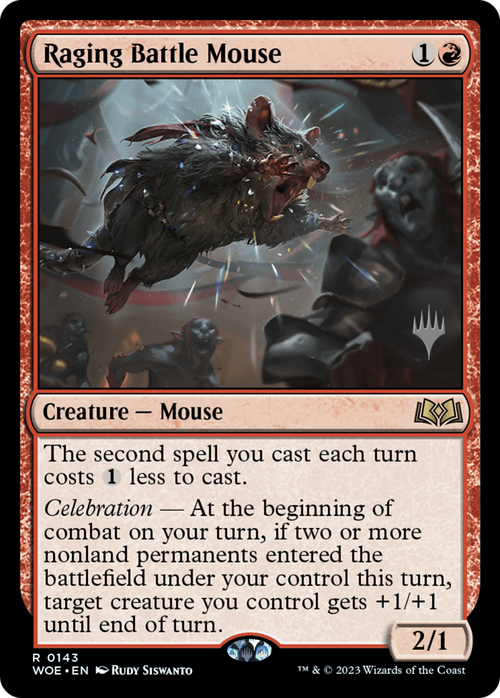 Raging Battle Mouse (PPWOE-143) - Wilds of Eldraine Promos Foil