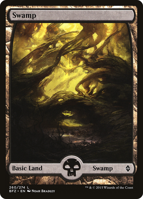 Swamp (260) - Full Art (BFZ-260) - Battle for Zendikar Foil