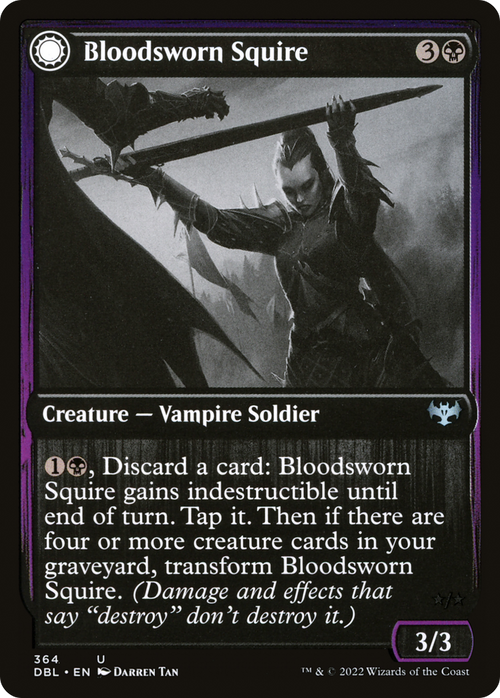 Bloodsworn Squire (DBL-364) - Innistrad: Double Feature: (Double Faced Transform) Foil