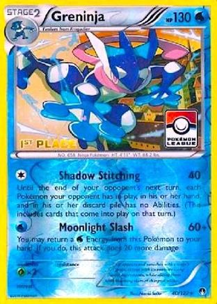Greninja - 40/122 (Pokemon League) [1st Place]/122  - Reverse Holofoil League & Championship Cards - Promo
