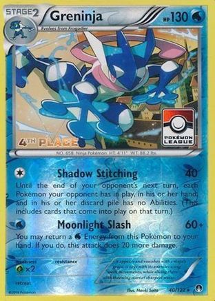 Greninja - 40/122 (Pokemon League) [4th Place]/122  - Reverse Holofoil League & Championship Cards - Promo