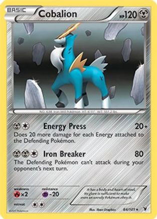 Cobalion - 84/101 (Battle Arena Deck Exclusive)/101  Deck Exclusives - Rare